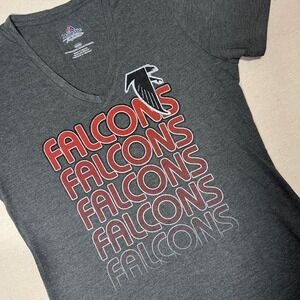 Majestic‎ Atlanta Falcons NFL Football V-Neck T-Shirt Women's Size M